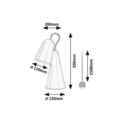 Rabalux - LED bordslampa 1xE14/4W/230V svart