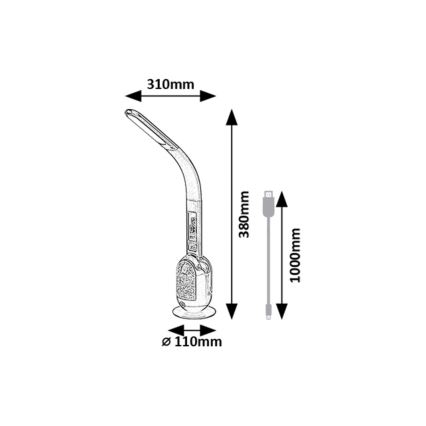Rabalux - LED RGB Ljusreglerad bordslampa LED/5W/230V vit