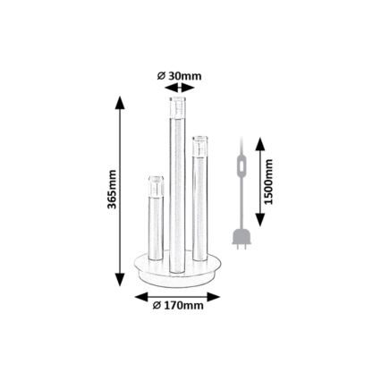 Rabalux - Bordslampa 3xG9/5W/230V guld