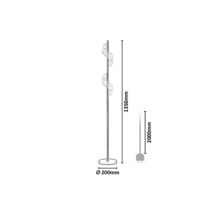 Rabalux - Dimbar, touchstyrd LED-golvlampa LED/12W/230V 3000K