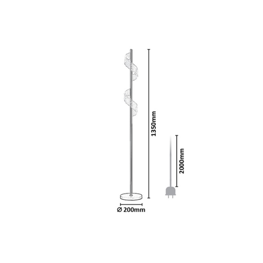 Rabalux - Dimbar, touchstyrd LED-golvlampa LED/12W/230V 3000K