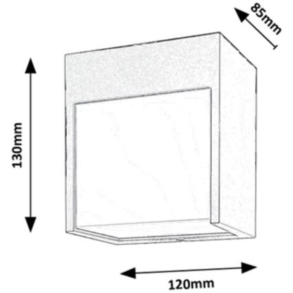 Rabalux - LED Utomhus vägglampa  LED/12W/230V svart  IP54