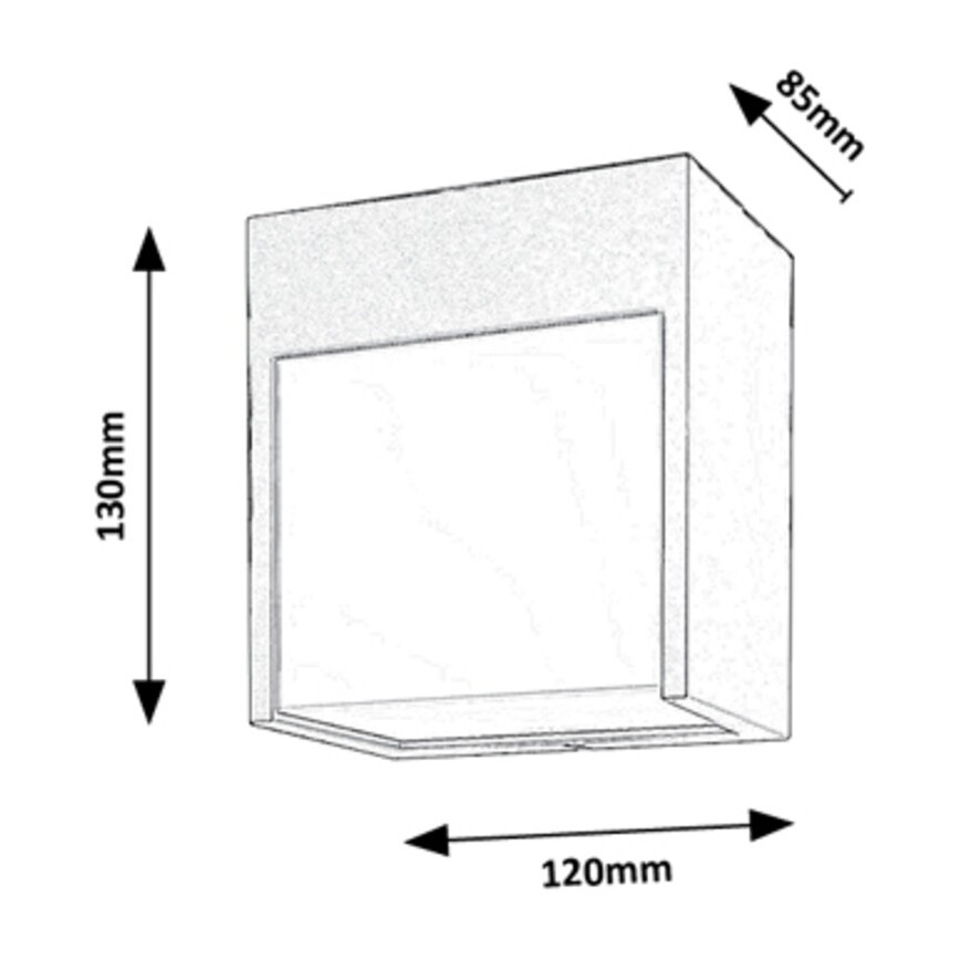 Rabalux - LED Utomhus vägglampa  LED/12W/230V svart  IP54