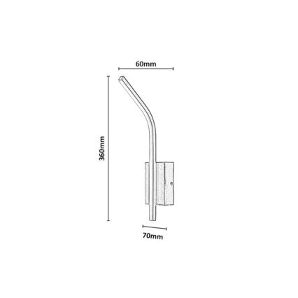 Rabalux - LED badrumsvägglampa LED/10W/230V 4000K IP44 antracit