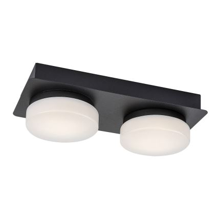 Rabalux - LED Taklampa för badrum 2xLED/5,5W/230V IP44 svart