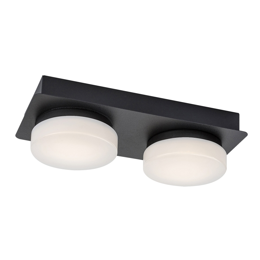 Rabalux - LED Taklampa för badrum 2xLED/5,5W/230V IP44 svart
