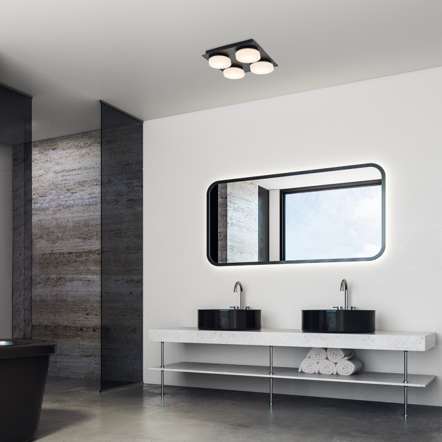 Rabalux - LED Taklampa för badrum 4xLED/5,2W/230V IP44 svart