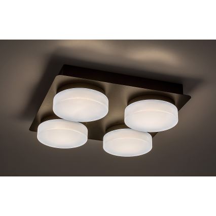 Rabalux - LED Taklampa för badrum 4xLED/5,2W/230V IP44 svart