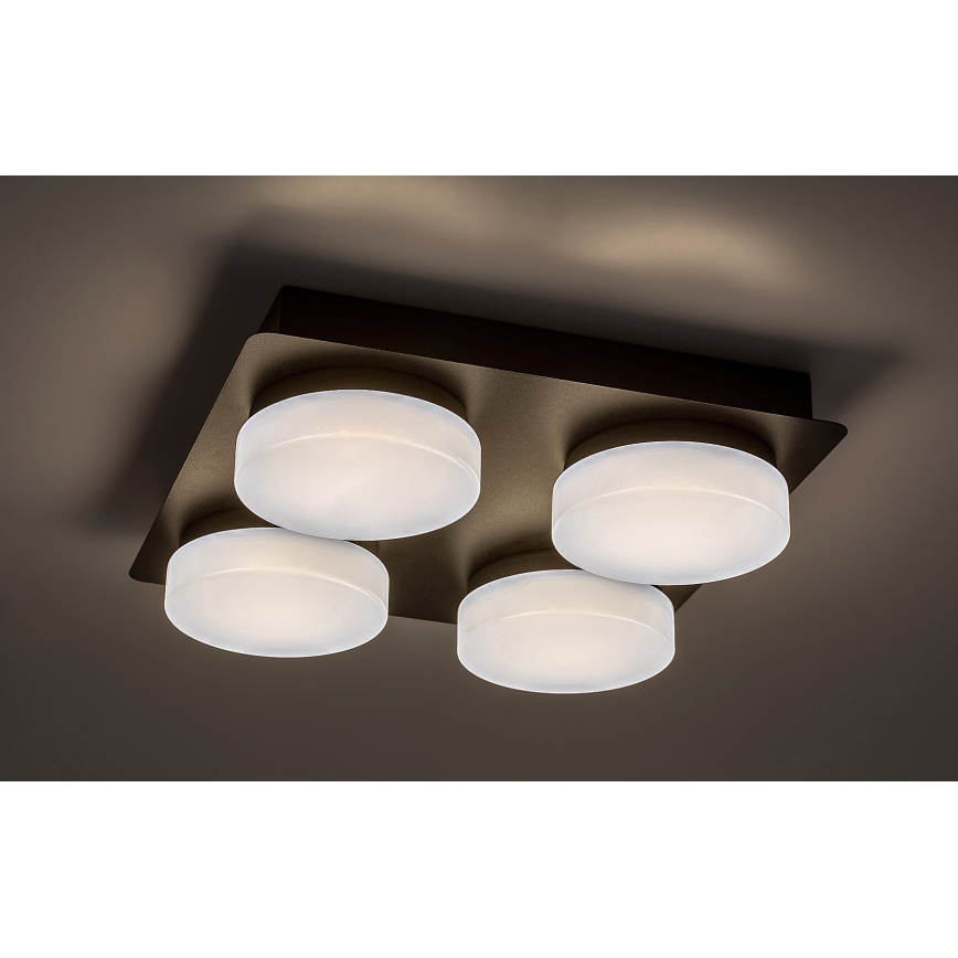Rabalux - LED Taklampa för badrum 4xLED/5,2W/230V IP44 svart