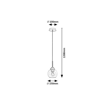 Rabalux - Badrumslampa med kabel 1xE27/15W/230V svart IP44