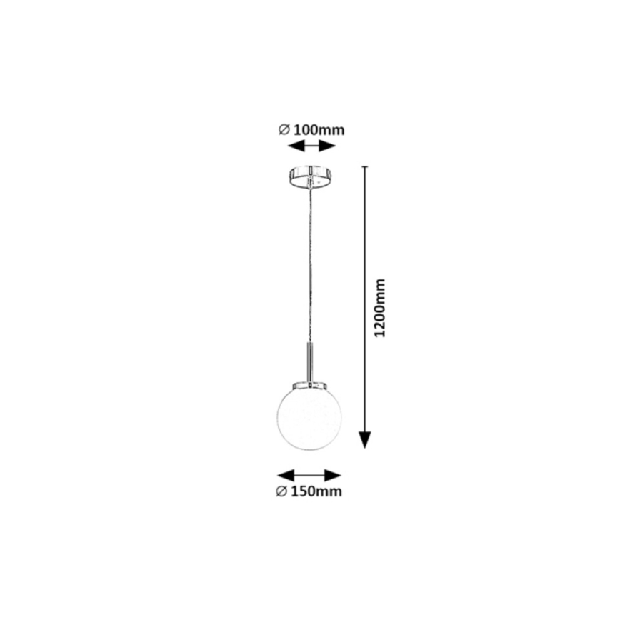 Rabalux - Badrumslampa med lina 1xE14/40W/230V IP44 blank krom