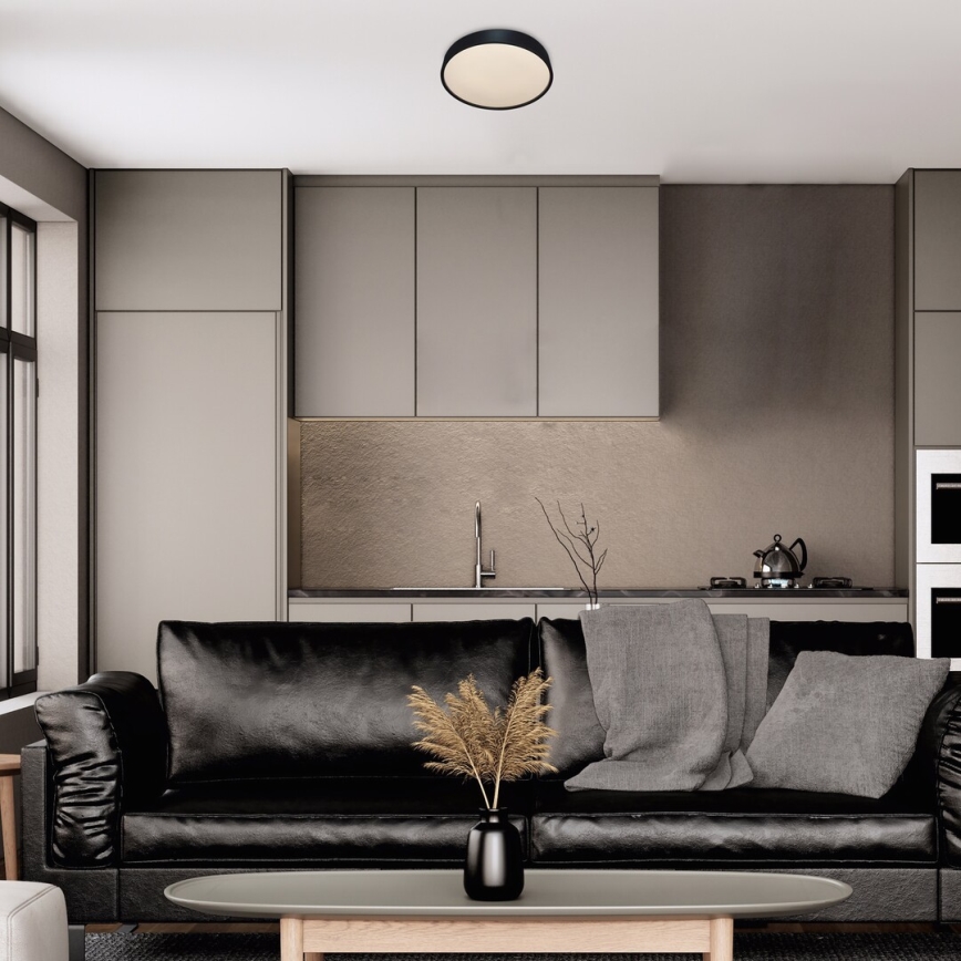 Rabalux - LED Taklampa LED/18W/230V IP44 4000K Ø 28 cm svart