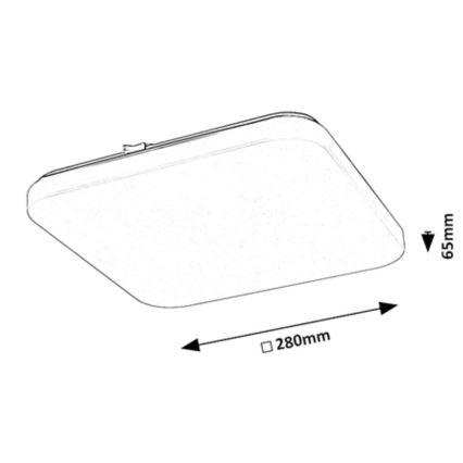 Rabalux - LED taklampa med sensor LED/12W/230V 4000K 28x28 cm