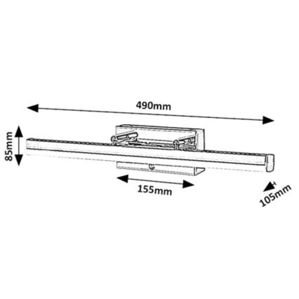 Rabalux - LED dimbar spegelbelysning med touch LED/13W/230V IP44 3000/4000/6000K 49 cm
