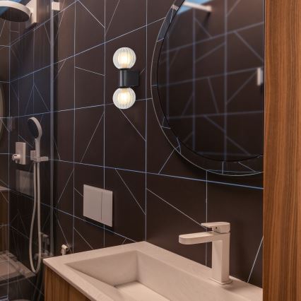 Rabalux - Vägglampa för badrum 2xG9/3,5W/230V IP44 svart