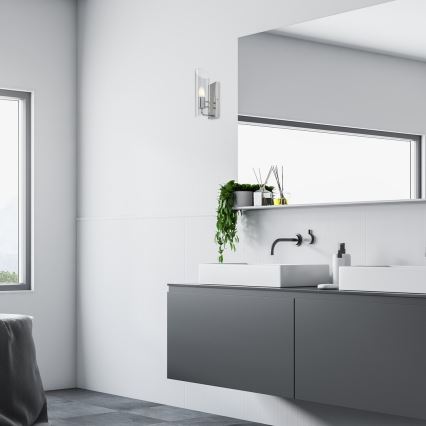 Rabalux - Vägglampa för badrum 1xE14/12W/230V IP44 skinande krom