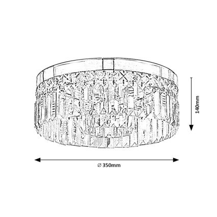 Rabalux - Badrumstaklampa 6xG9/28W/230V IP44 Ø 35 cm