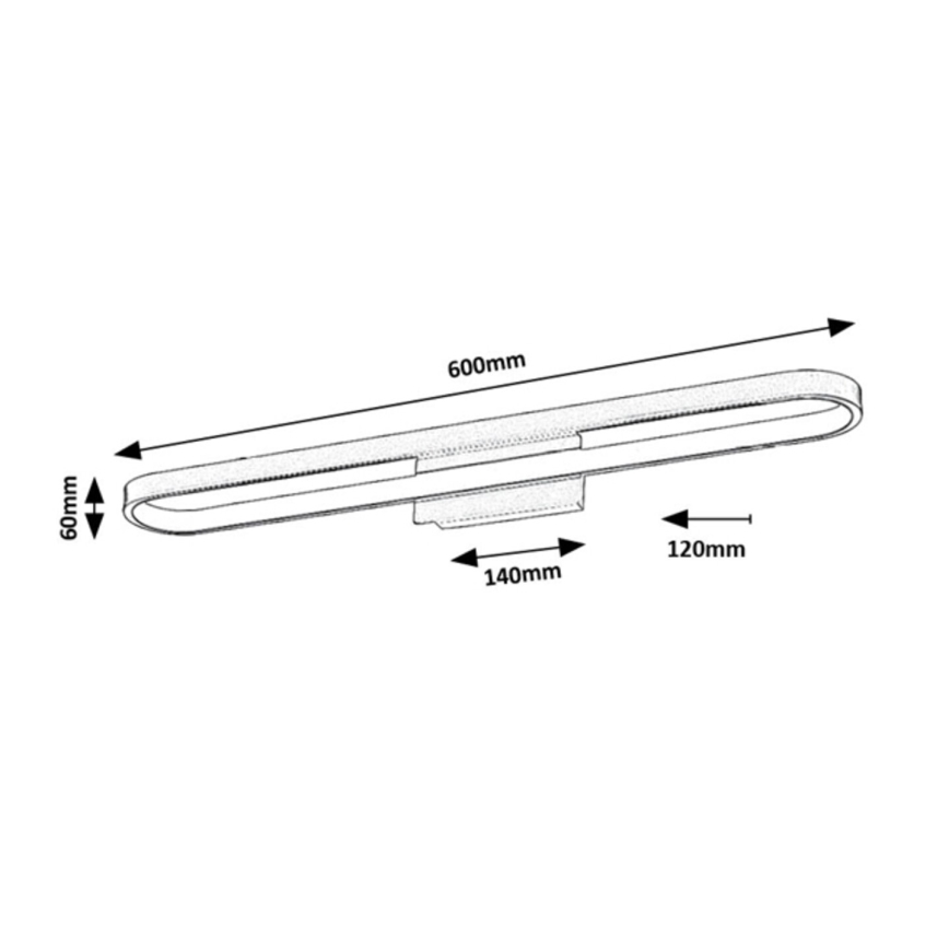 Rabalux - LED spegelbelysning för badrum LED/18W/230V IP44 60 cm