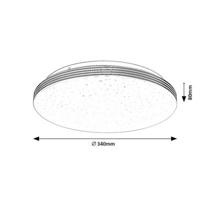 Rabalux - LED takarmatur för badrum LED/18W/230V IP44 diameter 34 cm