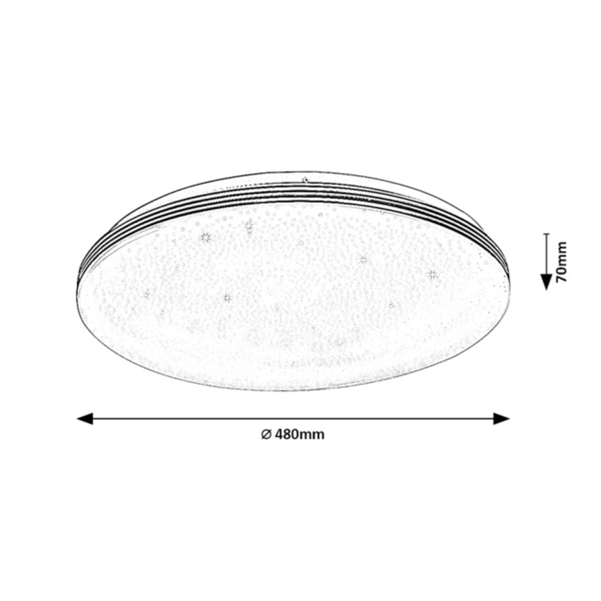 Rabalux - LED taklampa för badrum LED/40W/230V IP44 4000K Ø 48 cm