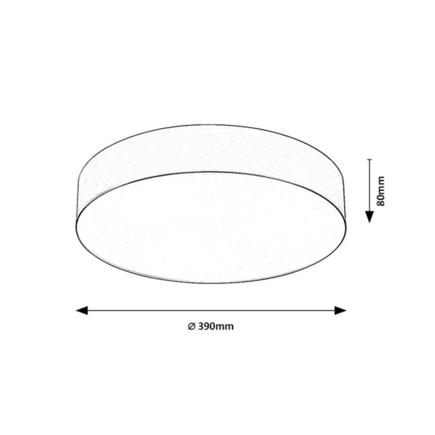 Rabalux - Utomhustaklampa 3xE27/9W/230V Ø 39 cm IP43 svart