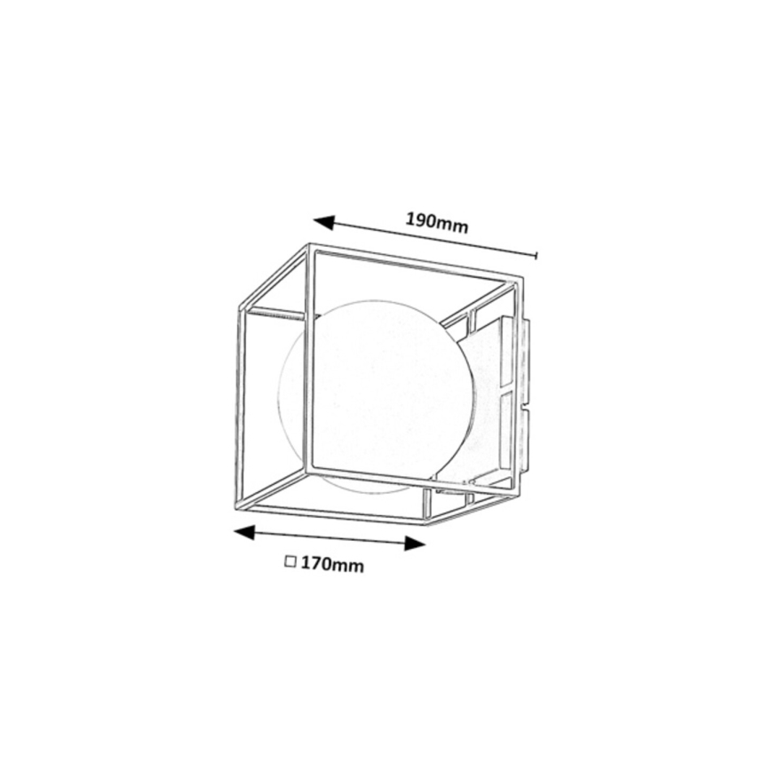 Rabalux - Utomhusvägglampa 1xE14/15W/230V IP44 svart