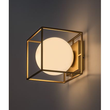 Rabalux - Utomhusvägglampa 1xE14/15W/230V IP44 guldfärgad