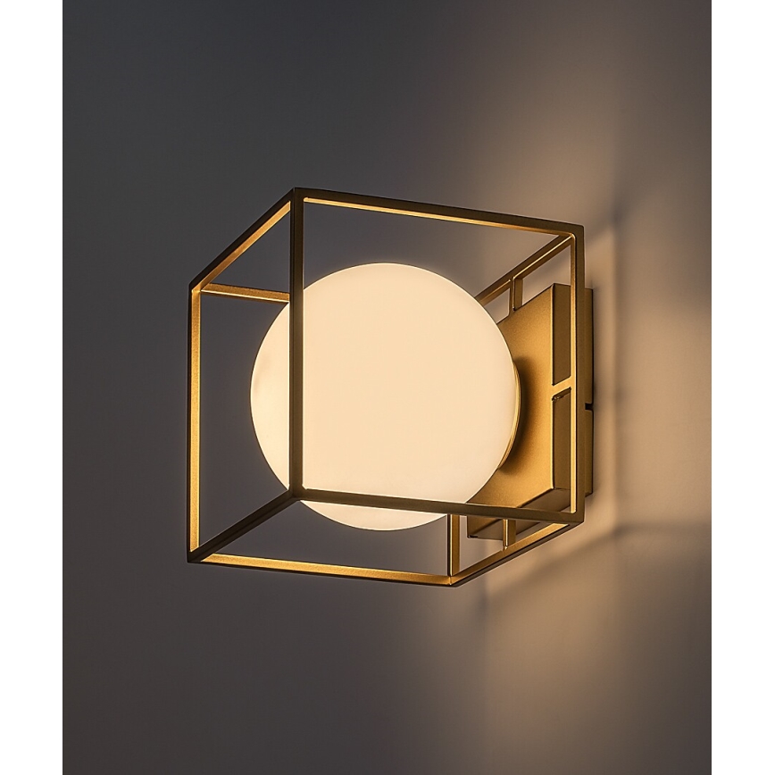 Rabalux - Utomhusvägglampa 1xE14/15W/230V IP44 guldfärgad