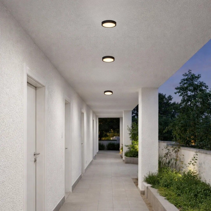 Rabalux - LED taklampa för badrum LED/7W/230V Ø 12 cm IP44 svart