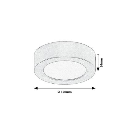Rabalux - LED taklampa för badrum LED/7W/230V Ø 12 cm IP44 svart