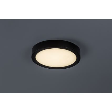 Rabalux - LED-taklampa för badrum, 24W/230V, Ø 22 cm, IP44, svart