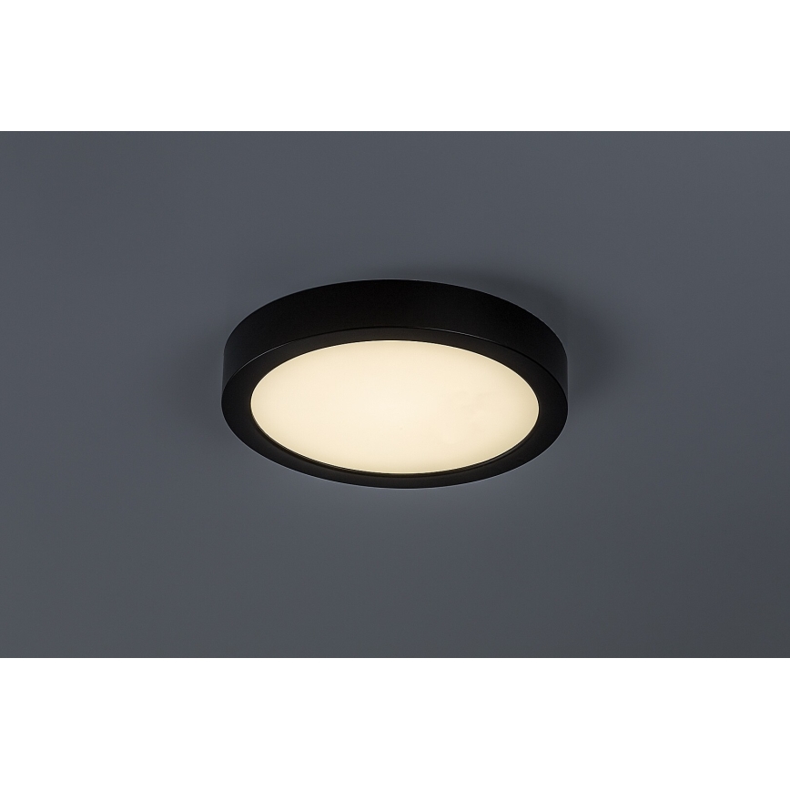 Rabalux - LED-taklampa för badrum, 24W/230V, Ø 22 cm, IP44, svart