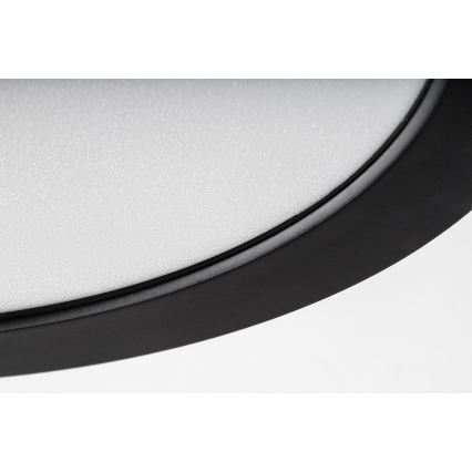 Rabalux - LED-taklampa för badrum, 24W/230V, Ø 22 cm, IP44, svart