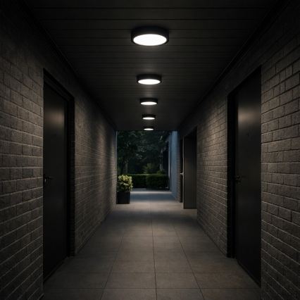 Rabalux - LED taklampa för badrum LED/30W/230V Ø 30 cm IP44 svart