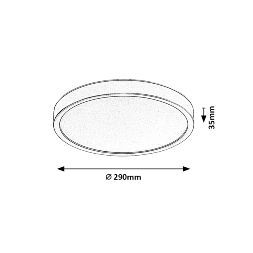 Rabalux - LED takarmatur för badrum LED/18W/230V 3000/4000/6000K Ø 29 cm IP44 brun