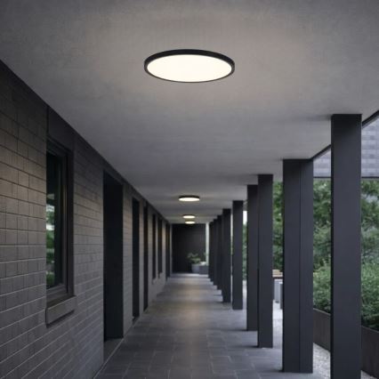 Rabalux - LED badrumstaklampa LED/18W/230V 3000/4000/6000K Ø 29 cm IP44 svart