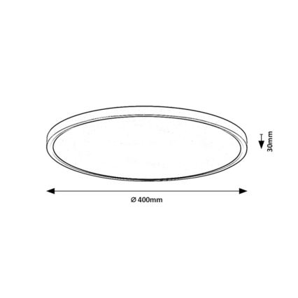 Rabalux - LED-taklampa för badrum LED/24W/230V 3000/4000/6000K Ø 40 cm IP44 brun