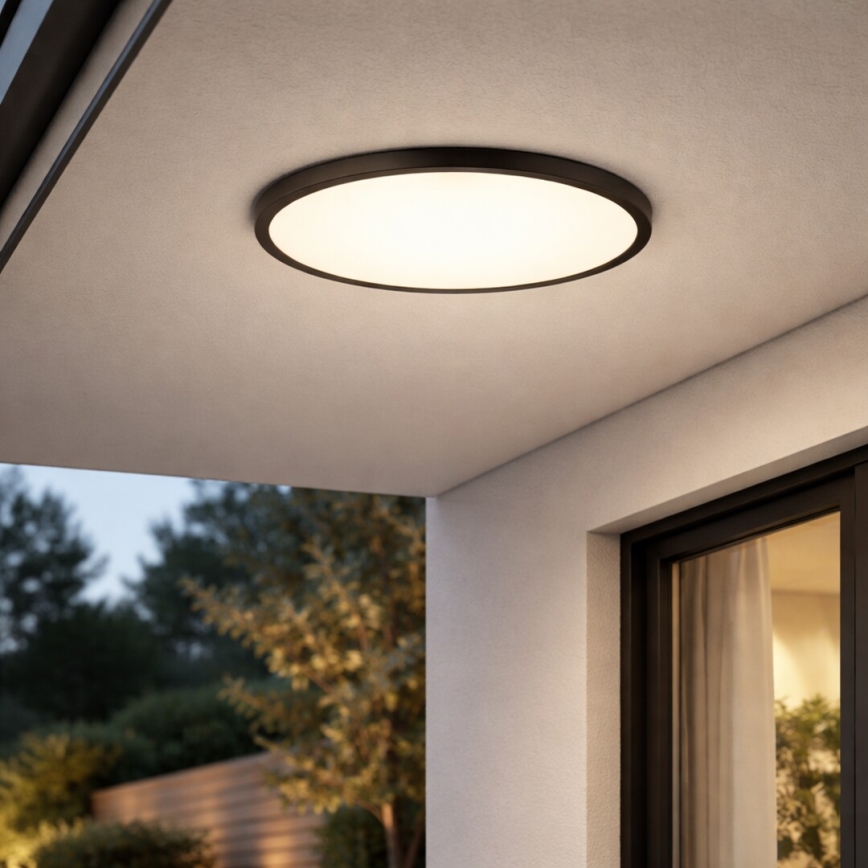 Rabalux - LED taklampa för badrum LED/24W/230V 3000/4000/6000K Ø 40 cm IP44 svart