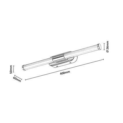 Rabalux - LED-belysning för badrumsspegel LED/6W/230V IP44 40 cm blank krom