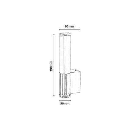 Rabalux - LED Badrumsvägglampa LED/6W/230V IP44 blank krom
