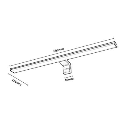 Rabalux - LED-spegelbelysning LED/12W/230V IP44 60 cm