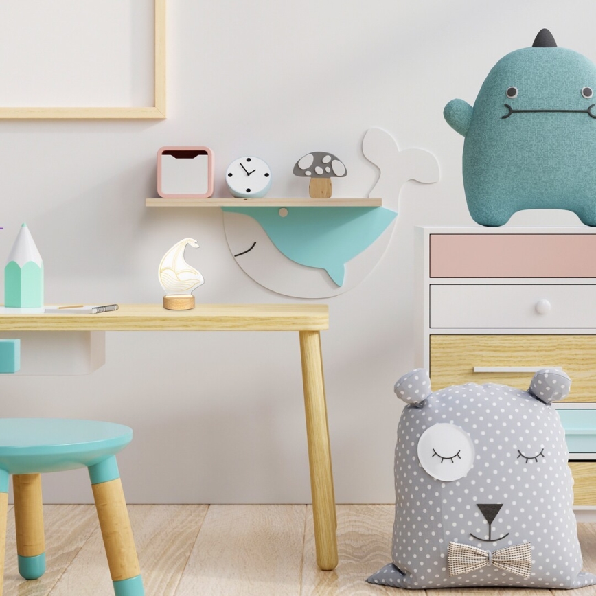 Rabalux - LED Barnbordslampa LED/2W/5V 3000K båt bok