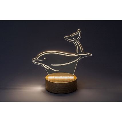 Rabalux - LED Barnbordslampa LED/2W/5V 3000K Delfin Bok