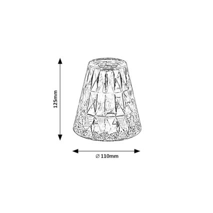 Rabalux - LED RGB Dimbart uppladdningsbart skrivbordslampa LED/2W/5V/3xAAA 3000K
