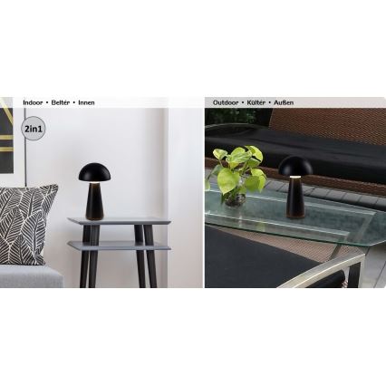 Rabalux - LED Utomhus dimbar touch-laddningsbar bordslampa LED/3W/5V 2000mAh IP44