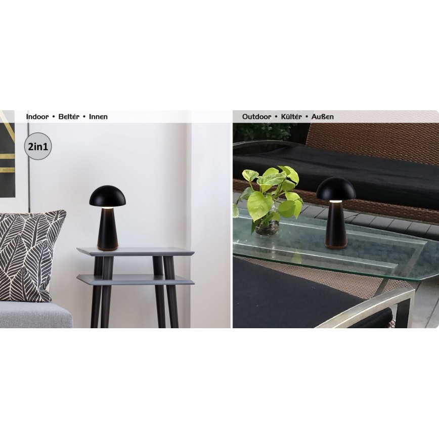 Rabalux - LED Utomhus dimbar touch-laddningsbar bordslampa LED/3W/5V 2000mAh IP44