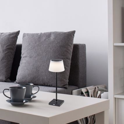 Rabalux - LED Dimbart uppladdningsbart skrivbordslampa LED/4W/3,7V 1800 mAh 3000-5000K IP44 svart