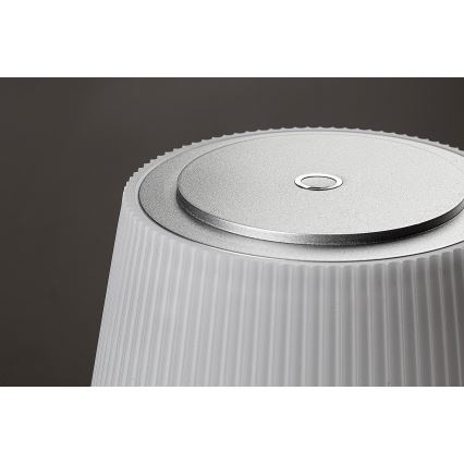 Rabalux - LED Dimbart uppladdningsbart skrivbordslampa LED/4W/3,7V 1800 mAh 3000-5000K IP44 silver