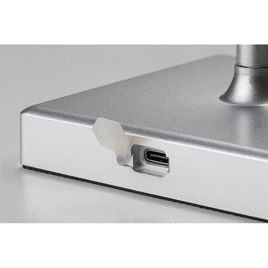 Rabalux - LED Dimbart uppladdningsbart skrivbordslampa LED/4W/3,7V 1800 mAh 3000-5000K IP44 silver