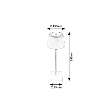 Rabalux - LED Dimbart uppladdningsbart skrivbordslampa LED/4W/3,7V 1800 mAh 3000-5000K IP44 silver